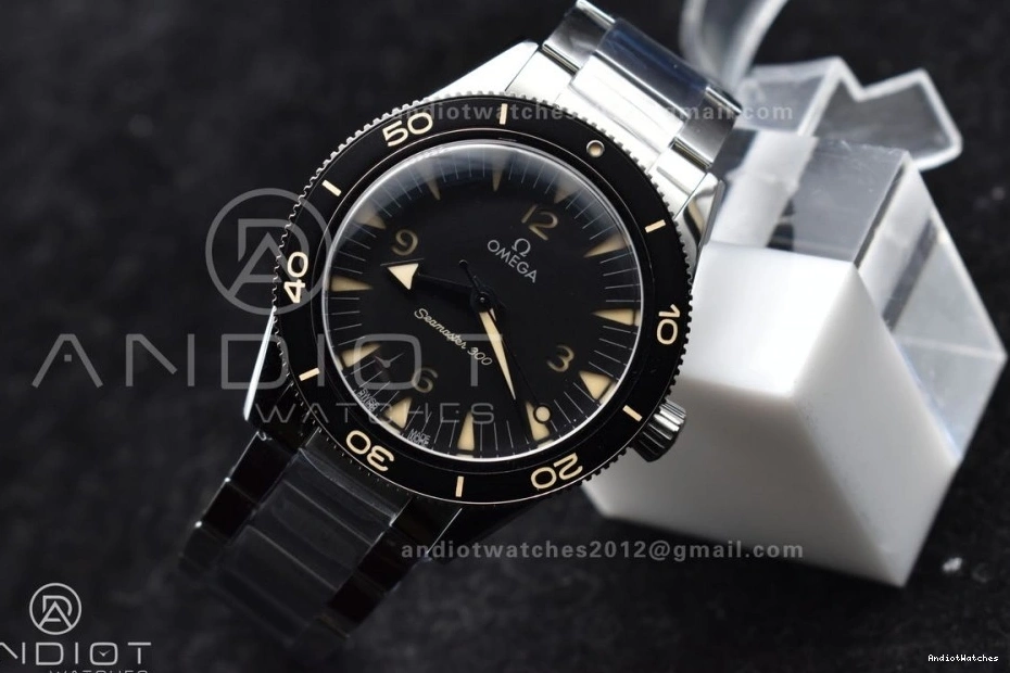 300 Bracelet 1060 Heritage 1:1 Super Tailored on Seamaster SS Edition Black Best Dial VSF Clone A8912 0518